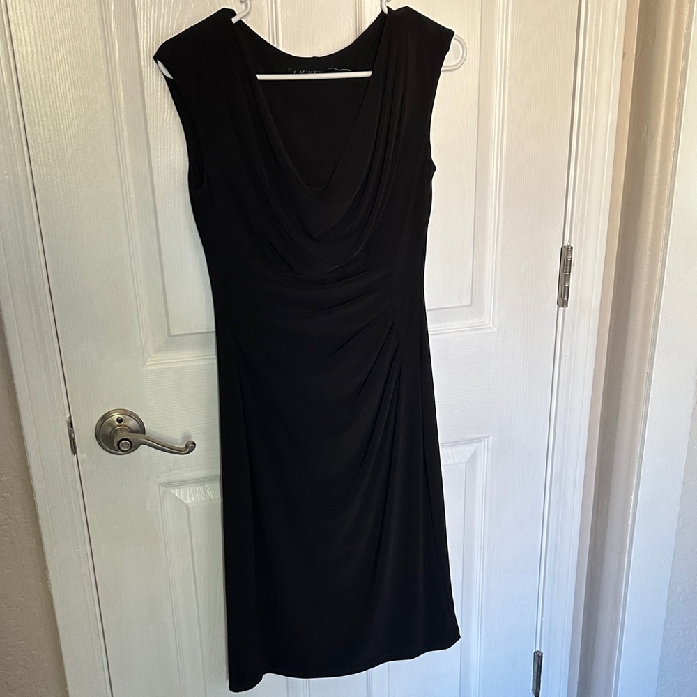 Ralph Lauren Elegant Black Midi Dress